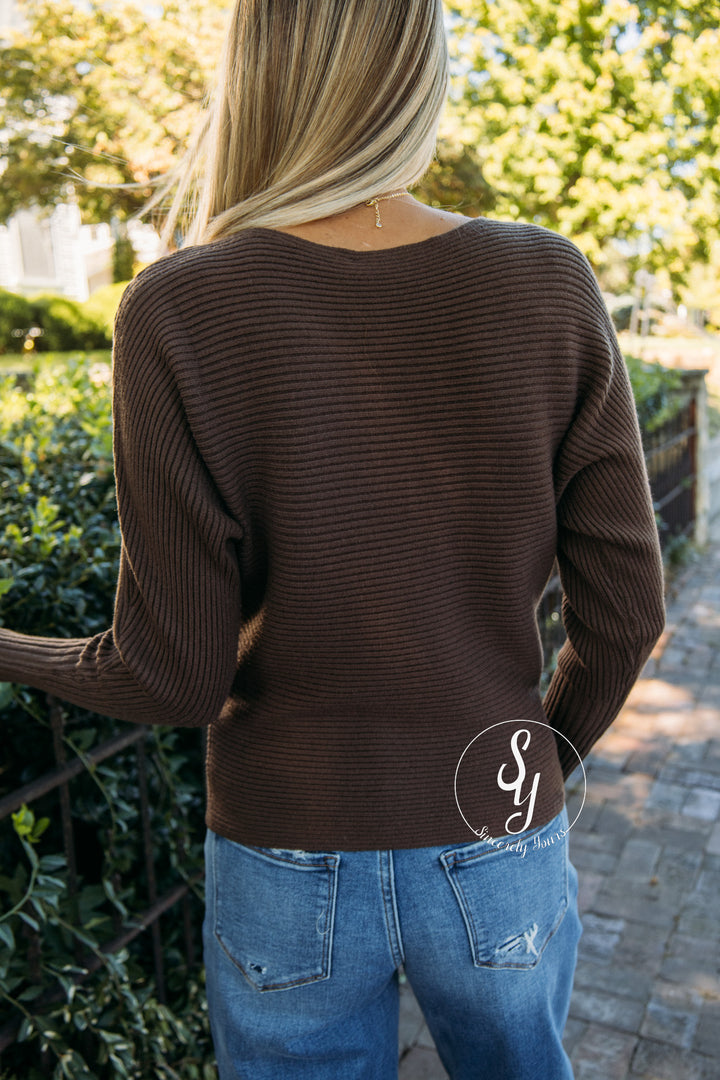 Sweet Allie Sweater - Brown