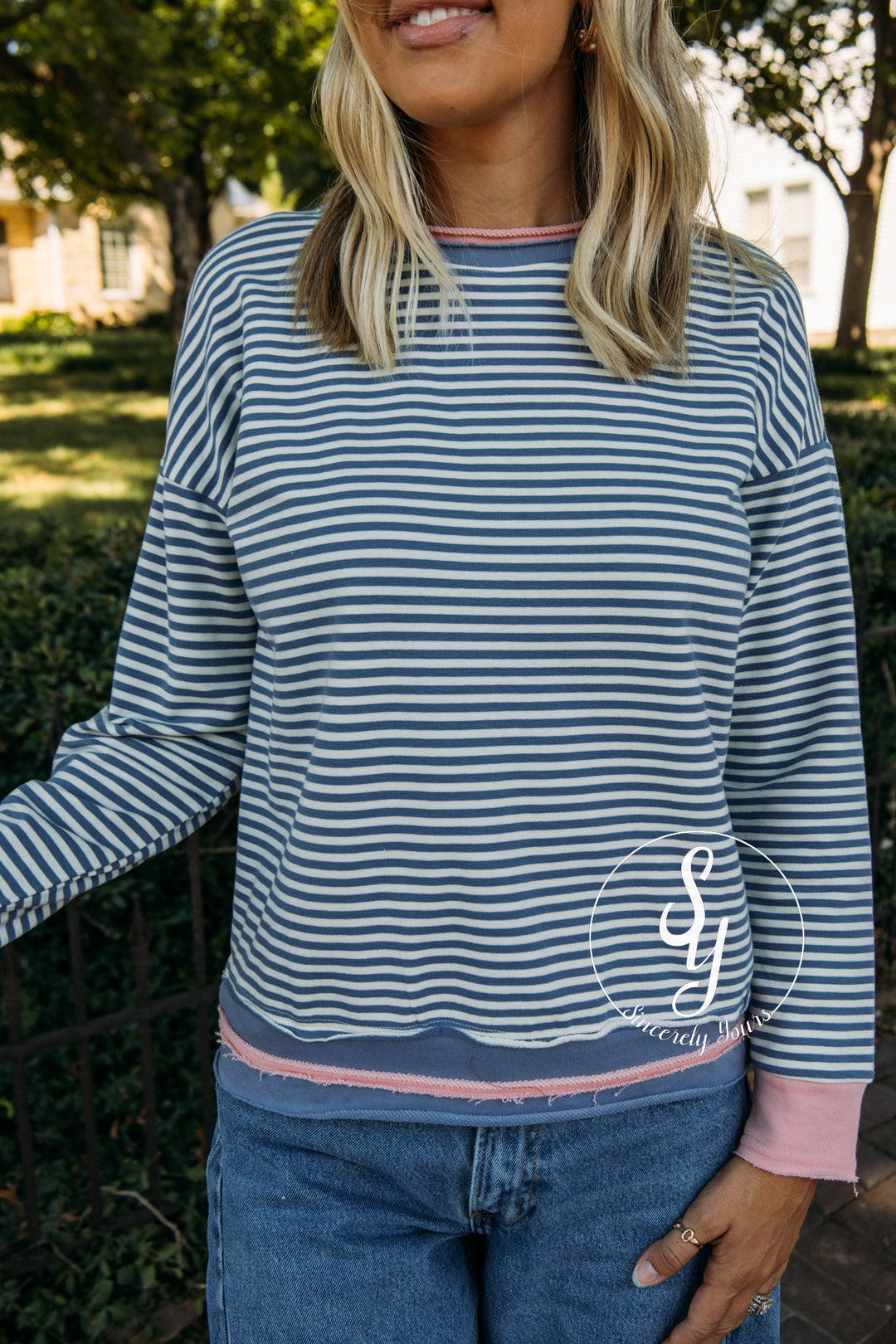 Stripe Era Top - Blue