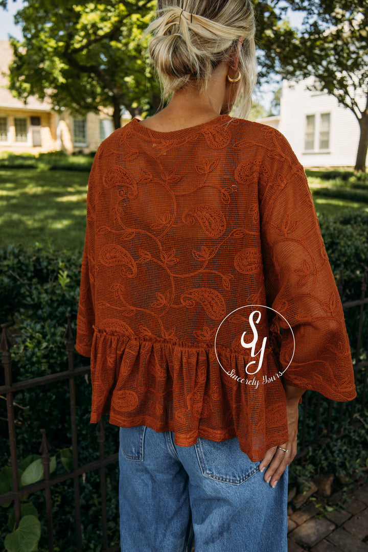 Night Out Top - Rust