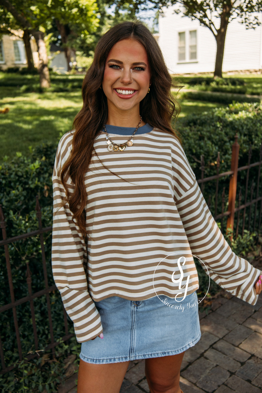 Morning Coffee Sweater - Tan Multi