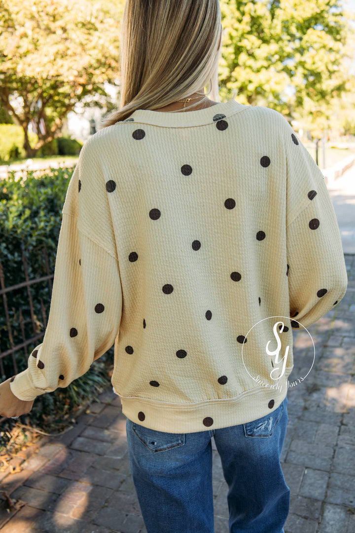 Little Polka Dots Blouse - Butter Yellow
