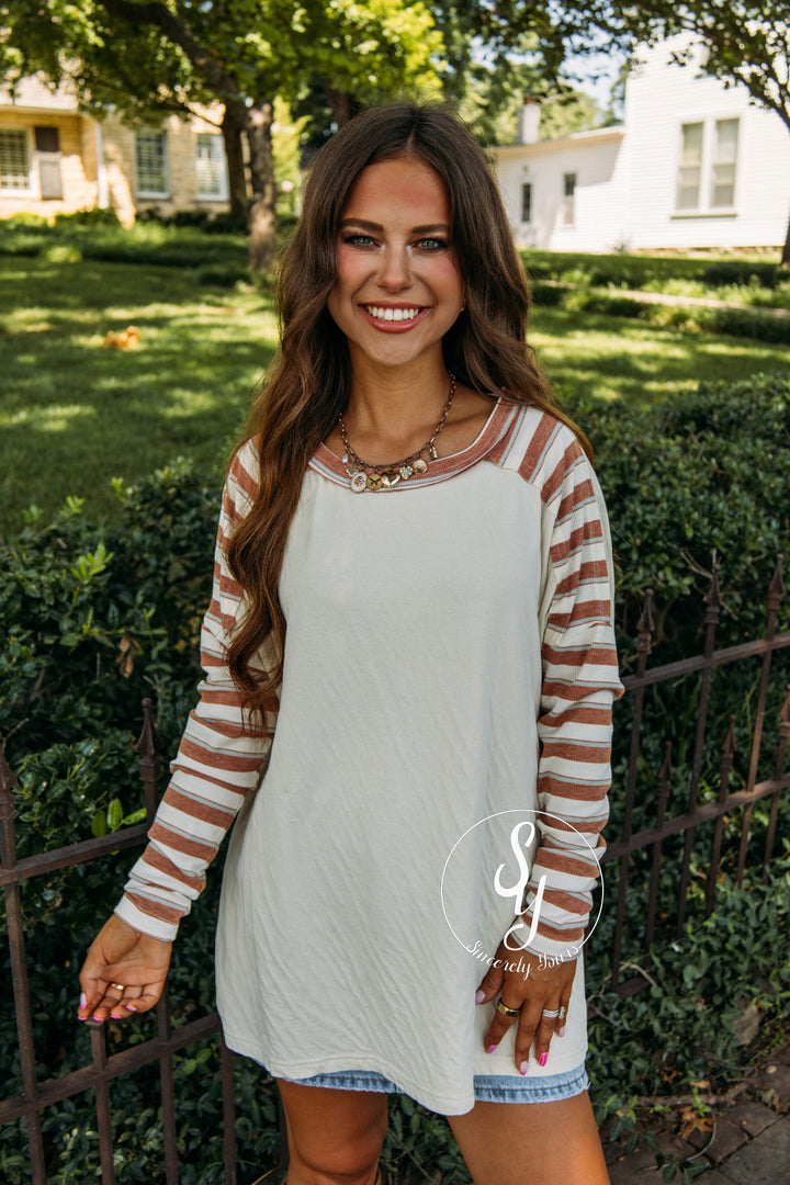 Basically Striped Top - Vanilla