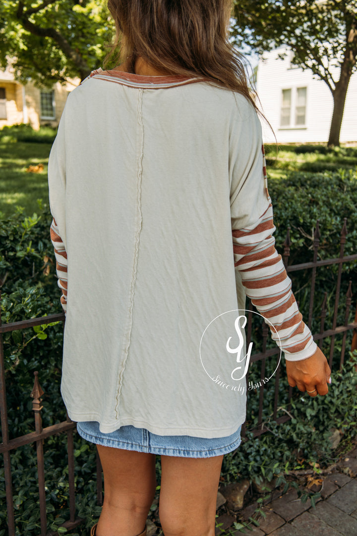 Basically Striped Top - Vanilla