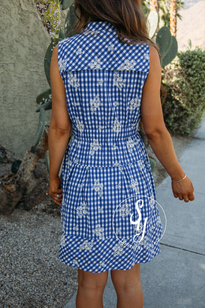 Check The Flowers Dress - Royal