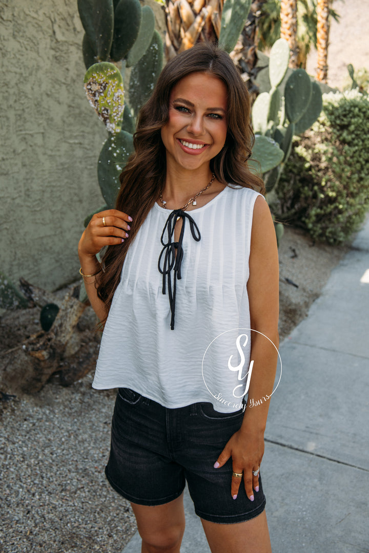 Tie Around Top - White