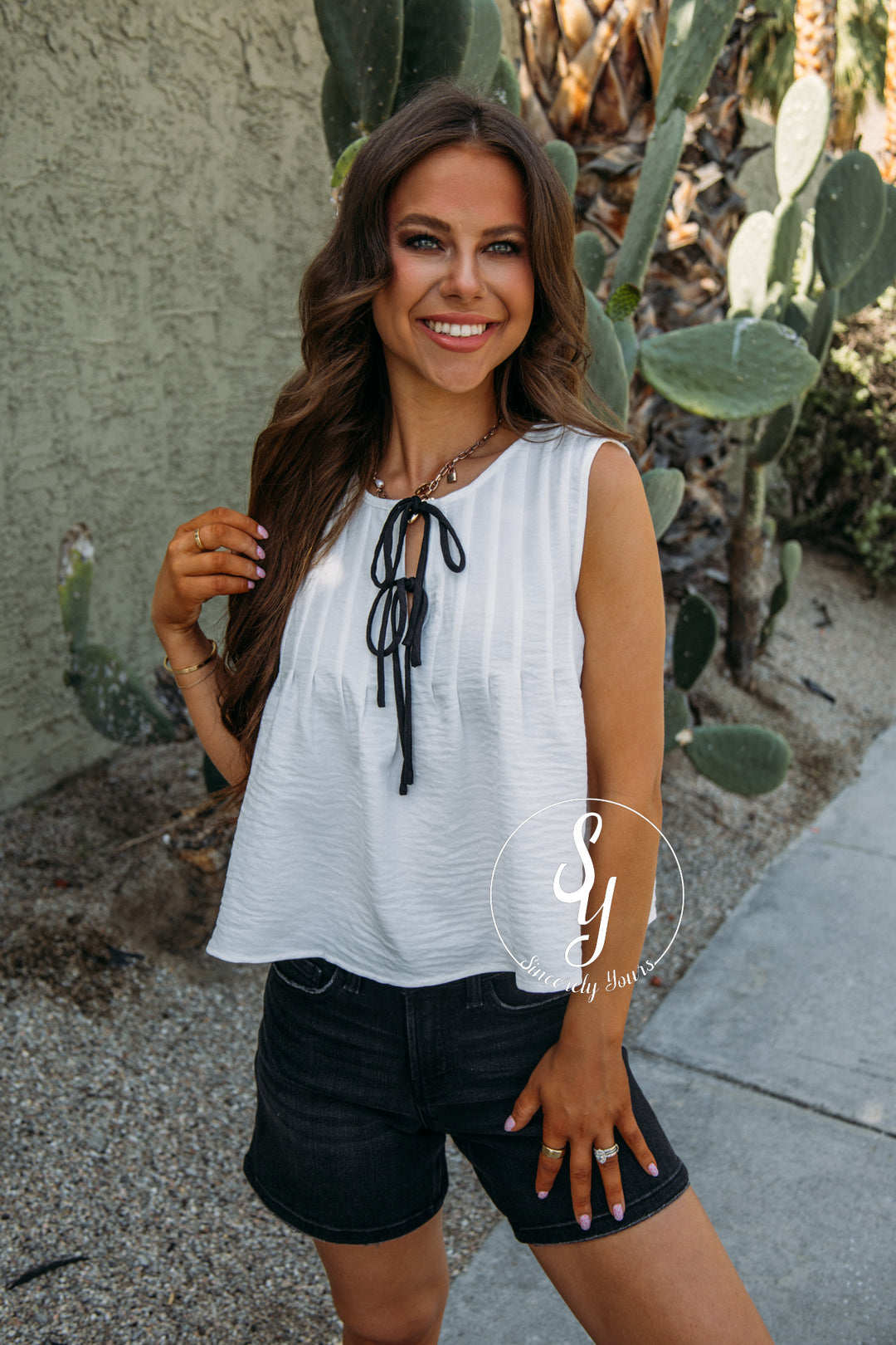 Tie Around Top - White