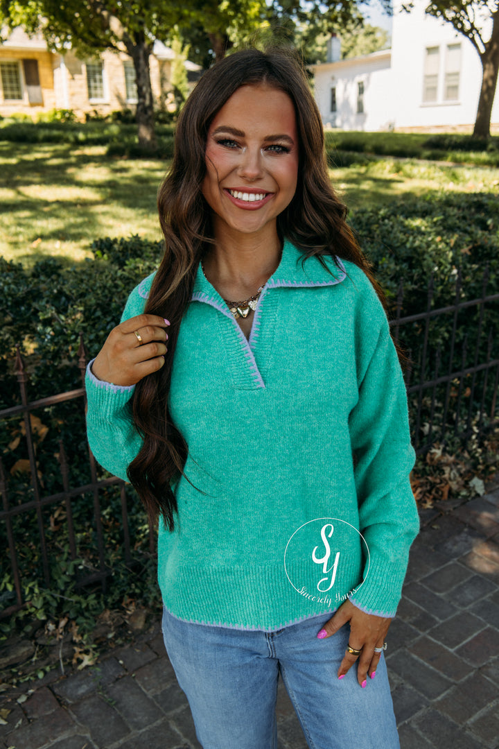 Lovey Sweater - Atlantis Green