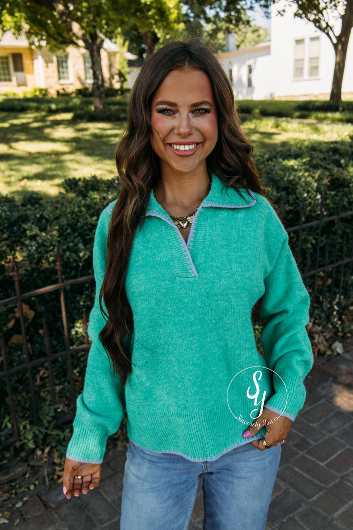 Lovey Sweater - Atlantis Green