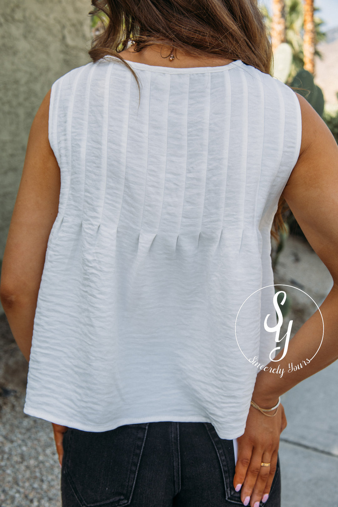 Tie Around Top - White