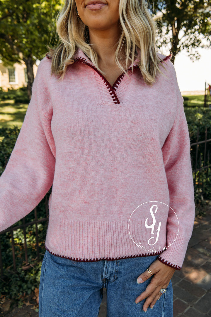 Lovey Sweater - Cotton Pink