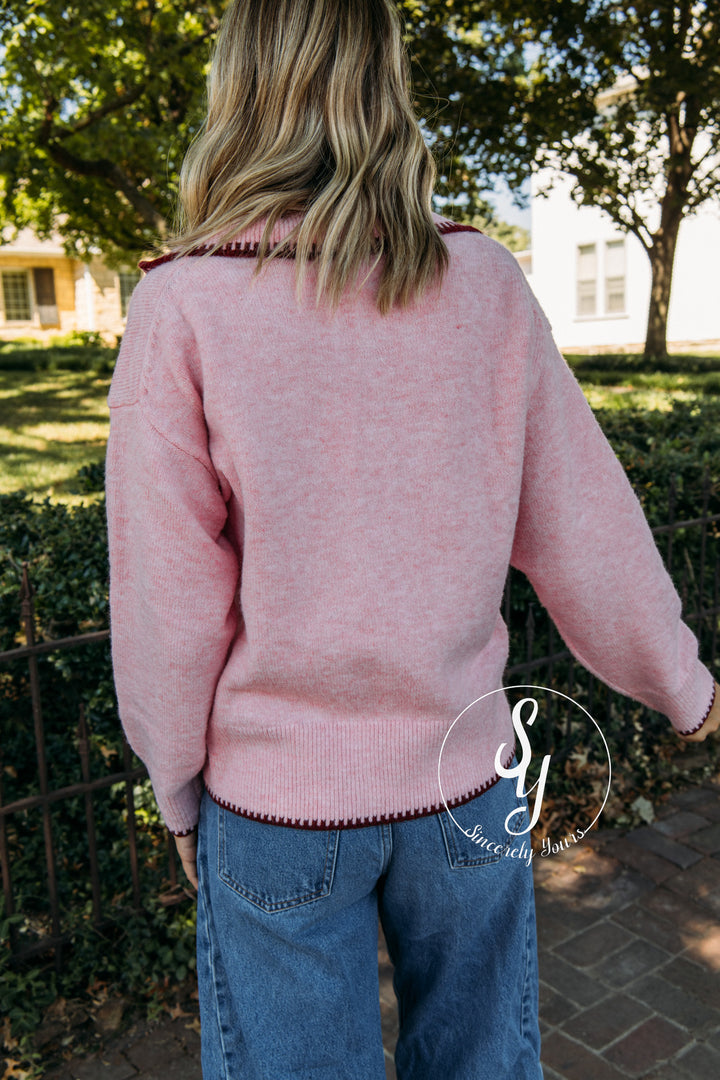 Lovey Sweater - Cotton Pink