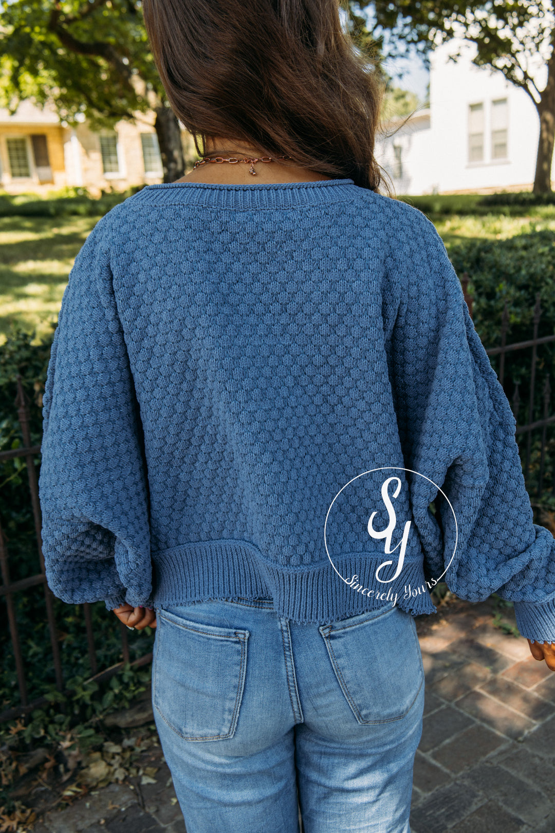 Charmed Cozy Sweater - Denim