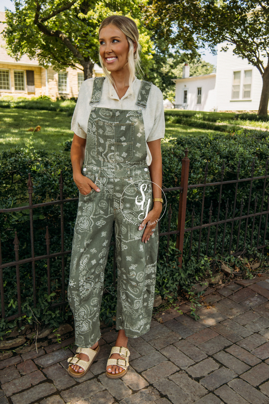 Casually Chic Overall - Vintage Army