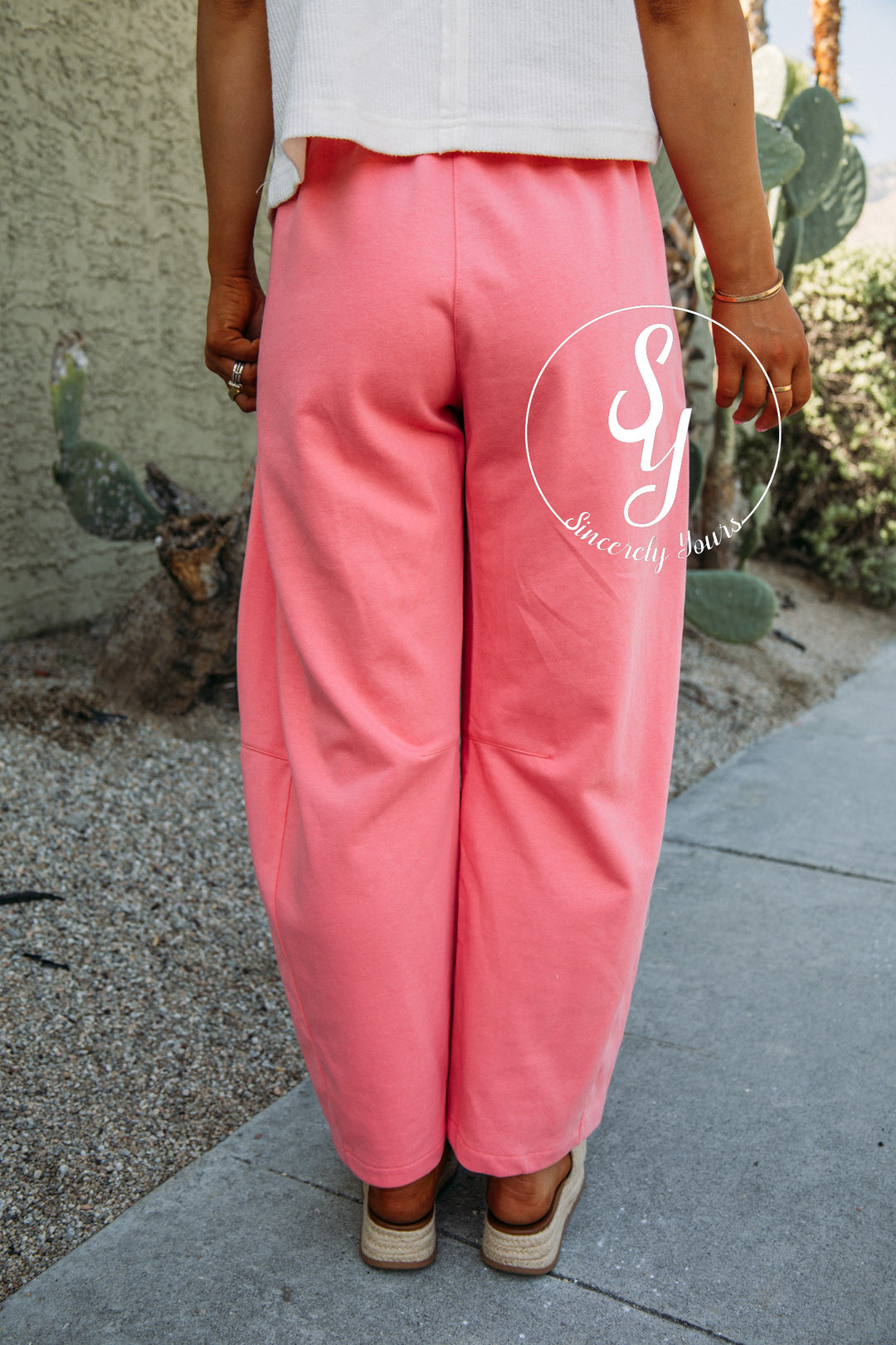 Jasmine Barrel Pant - Pink