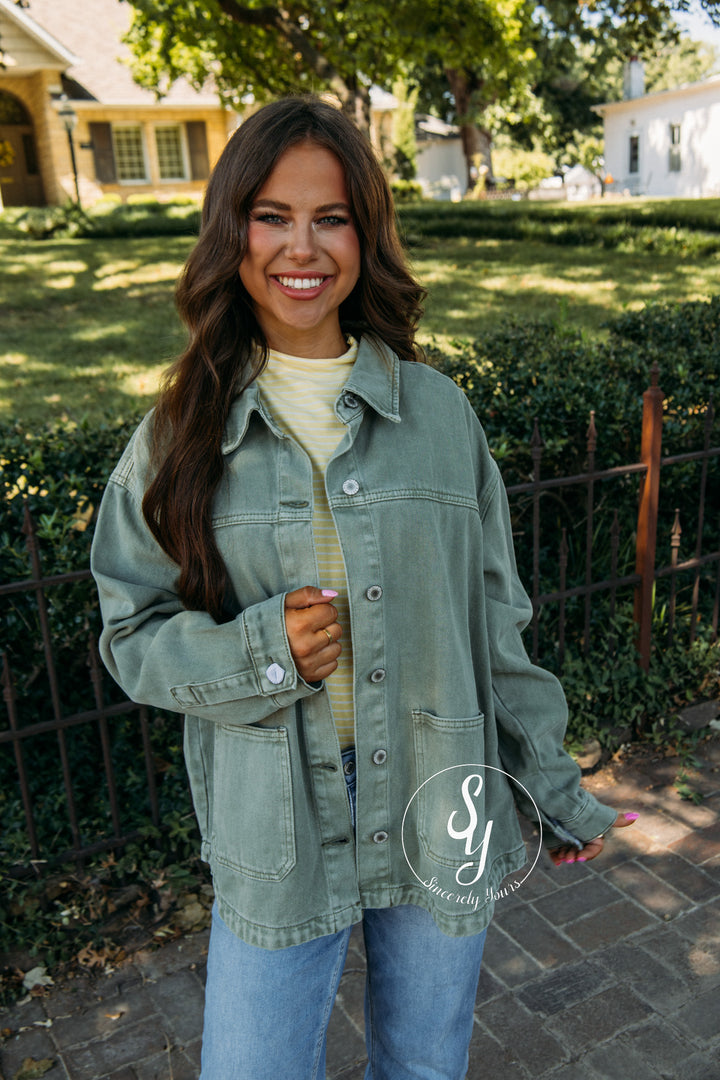 Dream Girl Jacket - Olive