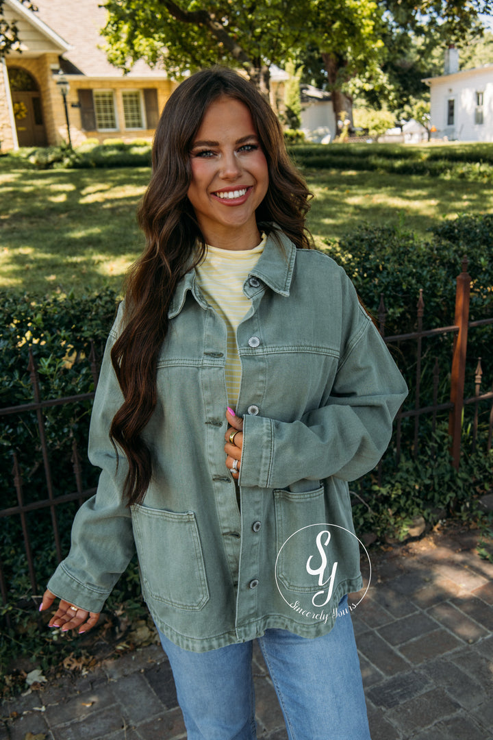 Dream Girl Jacket - Olive