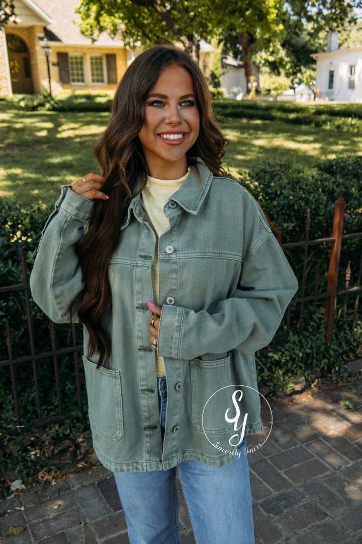 Dream Girl Jacket - Olive