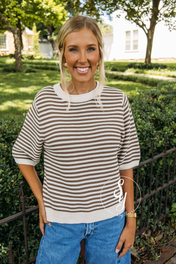 Love The Stripe Sweater - Cream