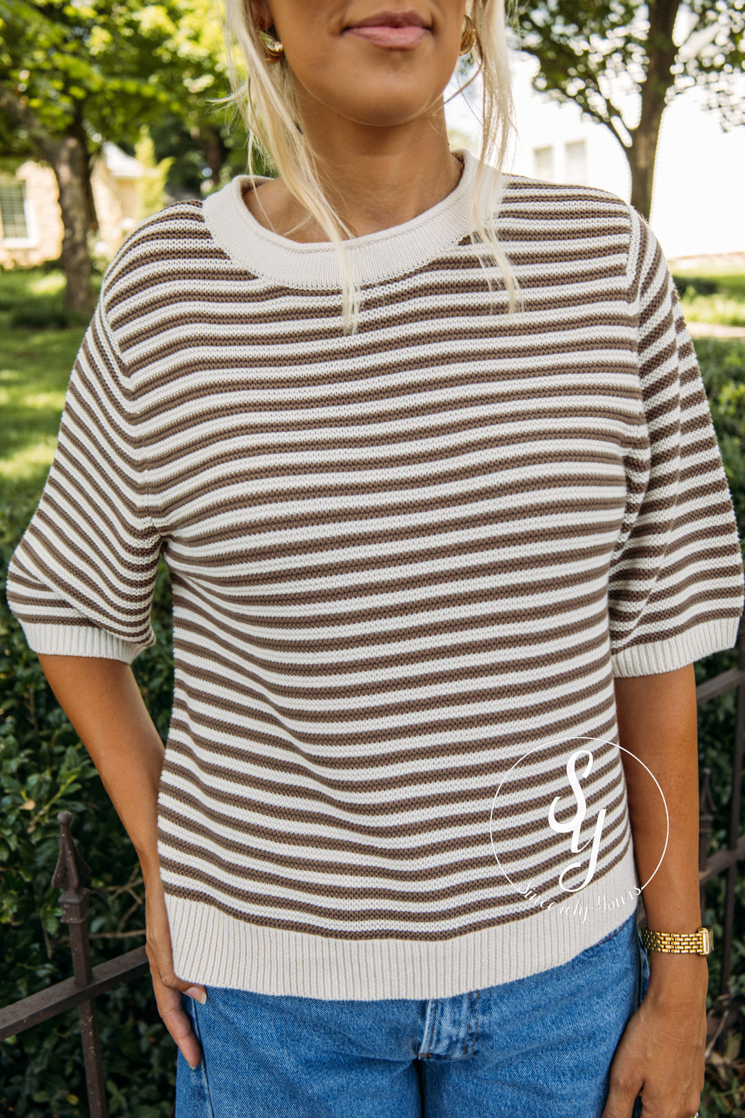 Love The Stripe Sweater - Cream