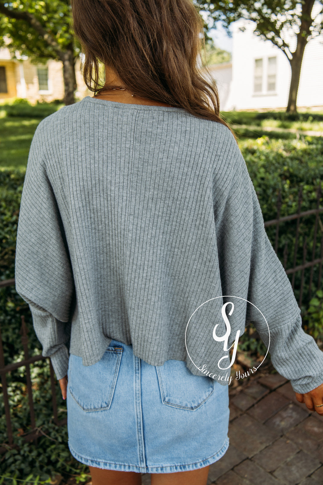 Falling For Comfort Sweater - Heather Grey
