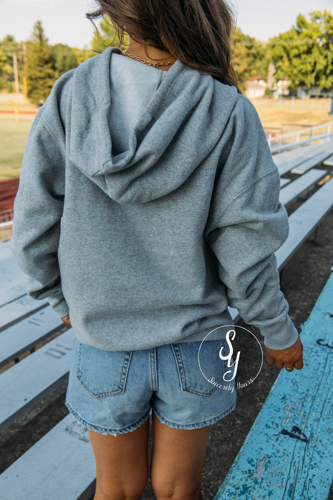 Kansas City Polka Dot Hoodie - Heather Grey