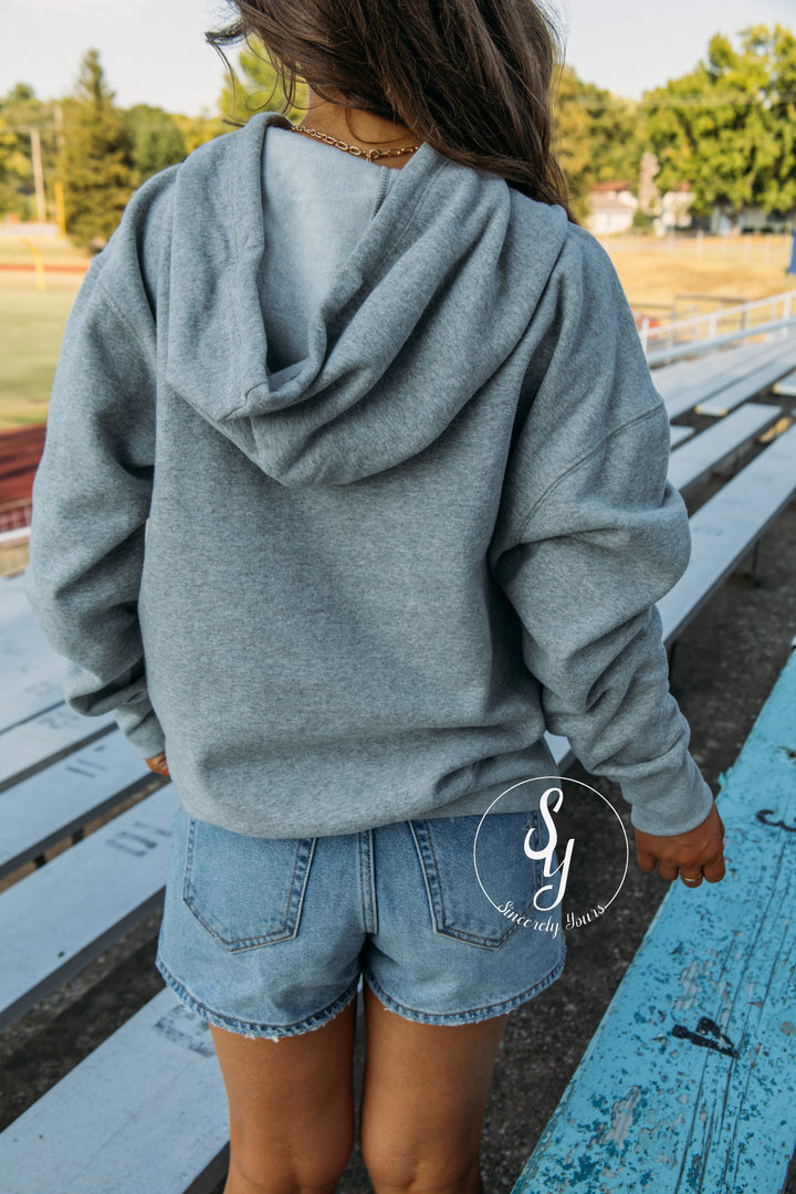 Kansas City Polka Dot Hoodie - Heather Grey