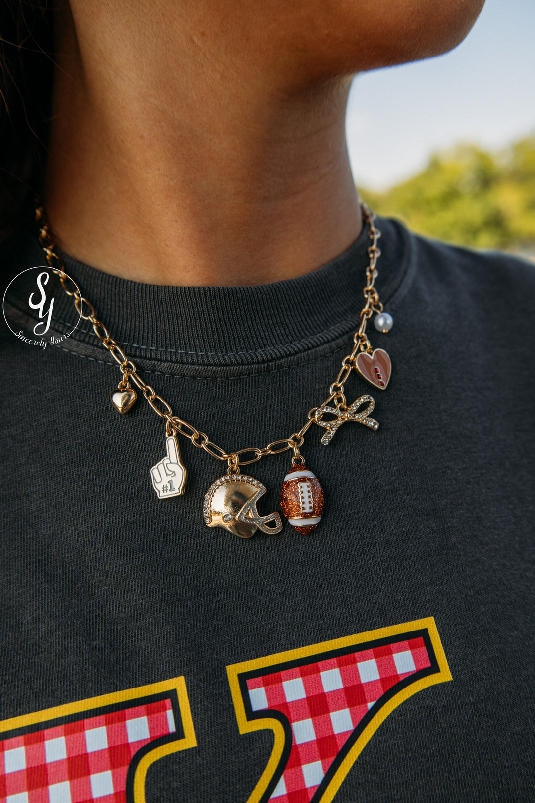 Football Charm Necklace