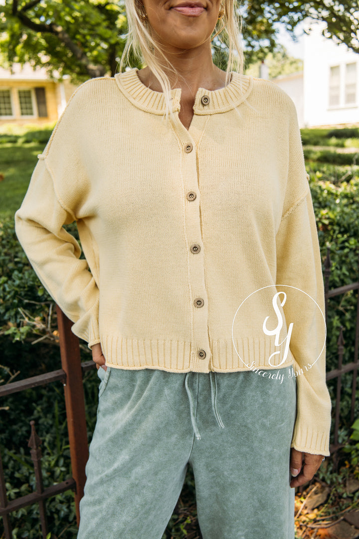 Full Of Warmth Sweater - Butter Yellow