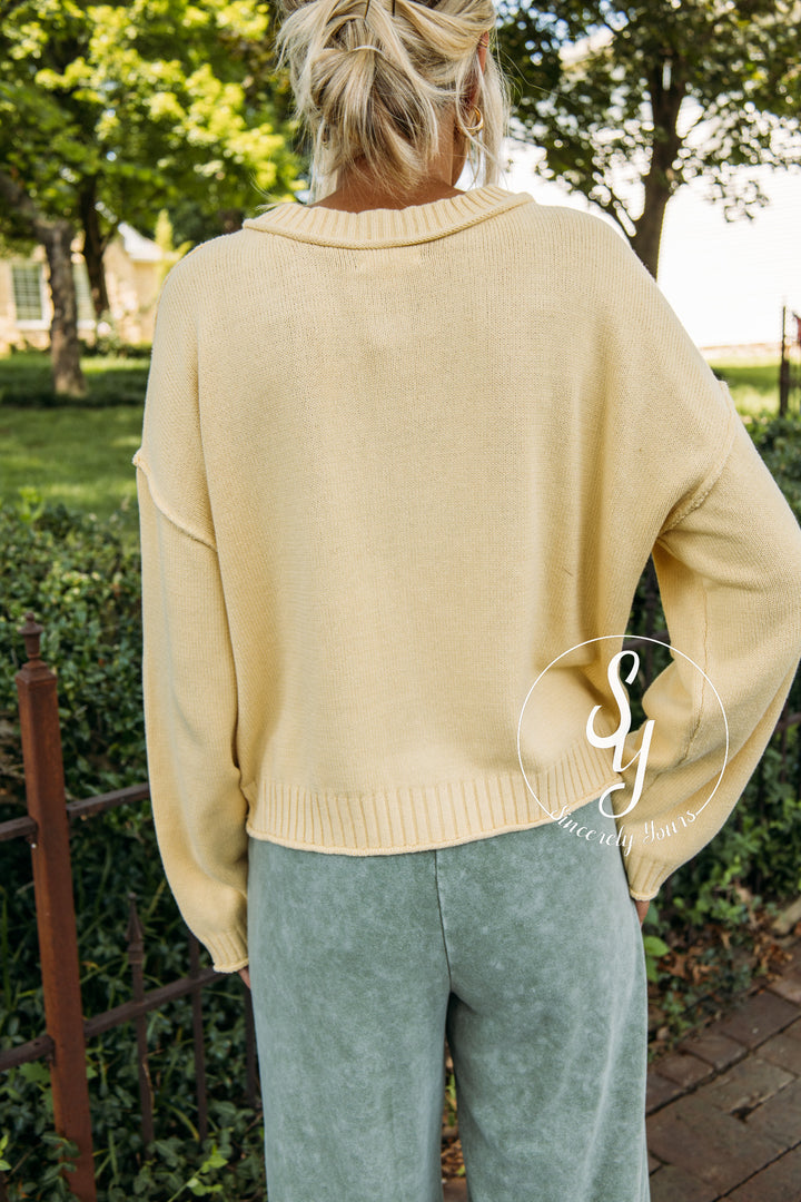 Full Of Warmth Sweater - Butter Yellow