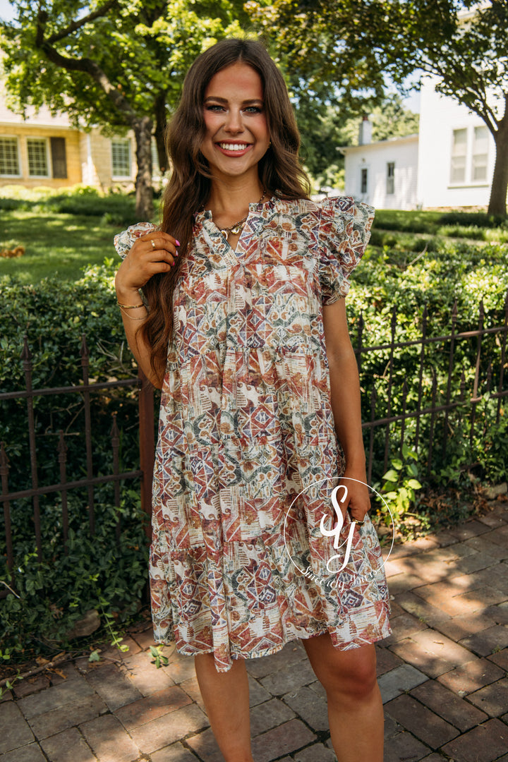 Unwinding Dress - Rust