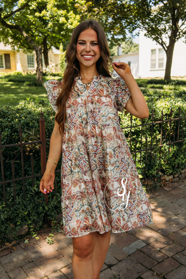 Unwinding Dress - Rust