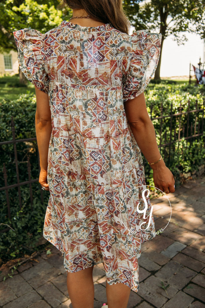 Unwinding Dress - Rust