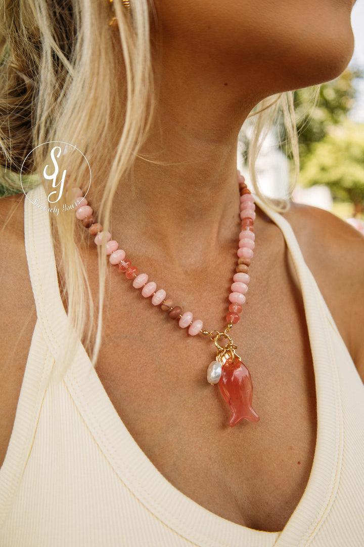 Easy Tide Necklace - Pink