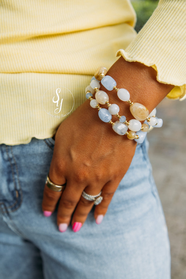 Bix Bracelet Stack - Blue