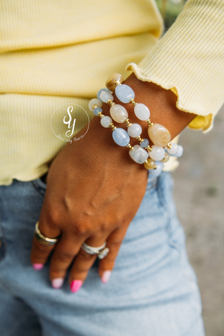 Bix Bracelet Stack - Blue