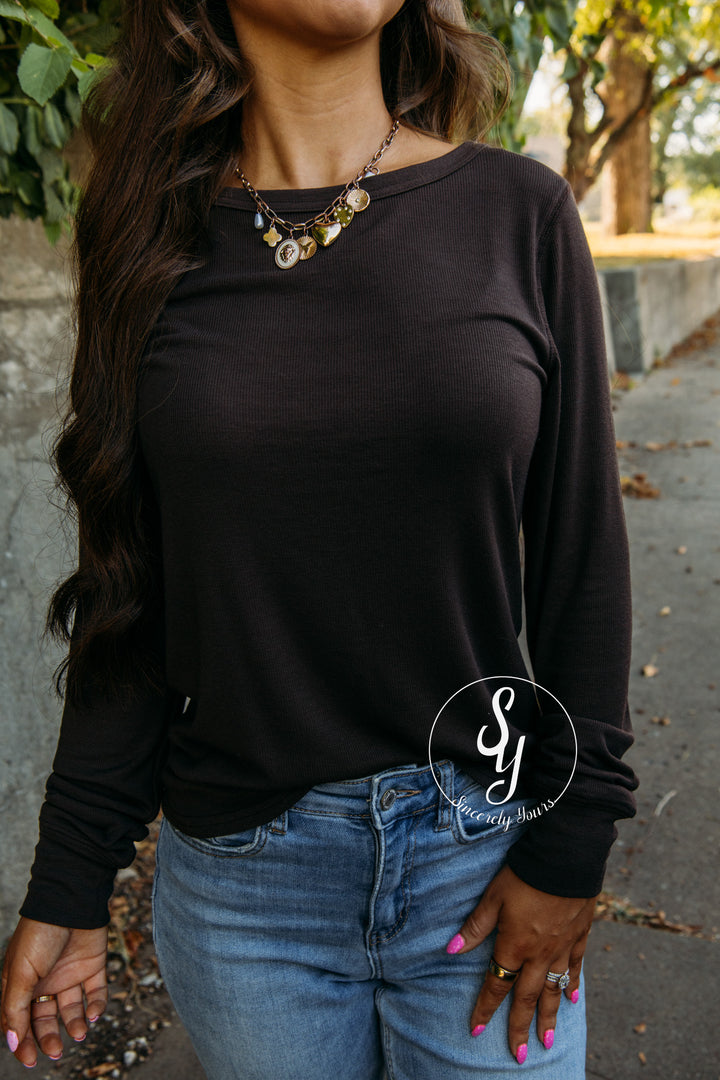 Ember Basic Top - Coffee Bean