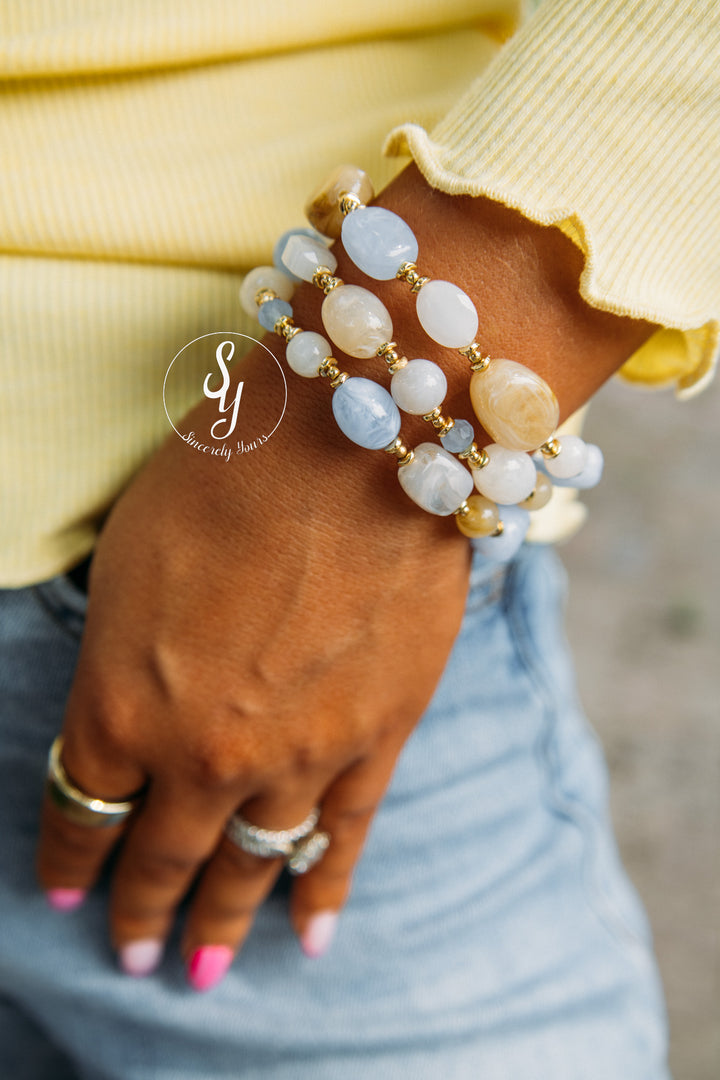 Bix Bracelet Stack - Blue