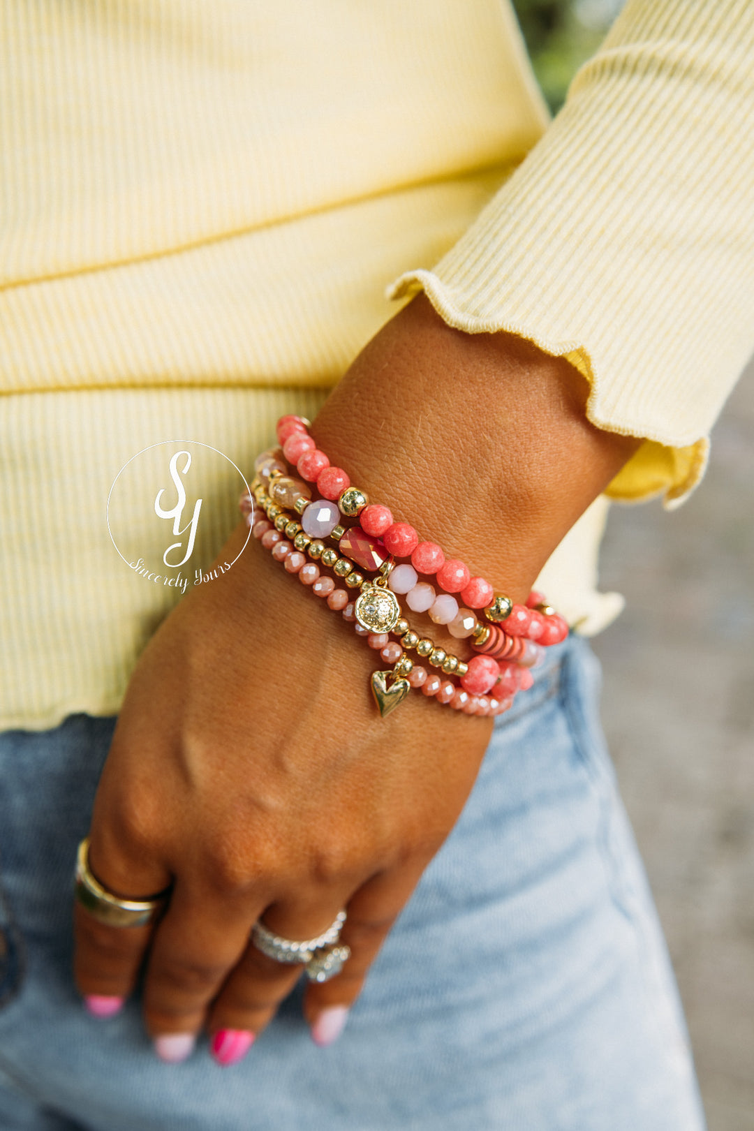 Aiden Stackable Bracelet - Pink