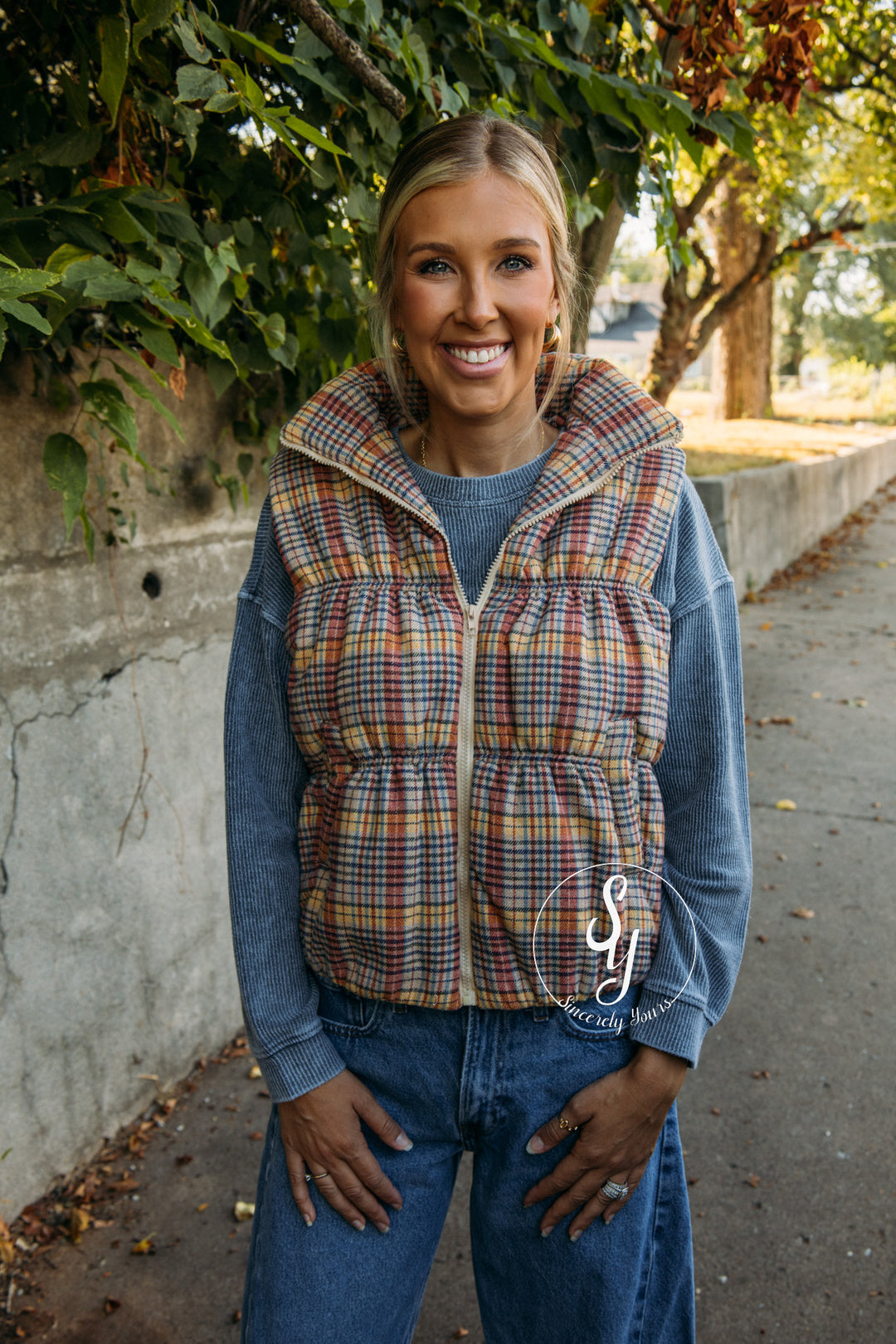 Fifi Vest - Coral Blue