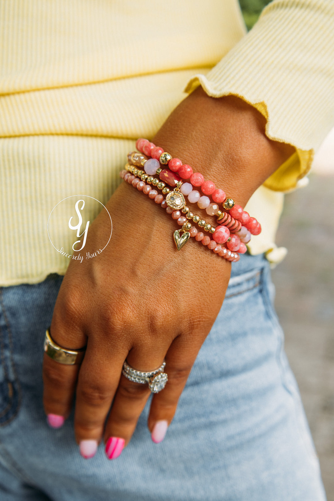Aiden Stackable Bracelet - Pink