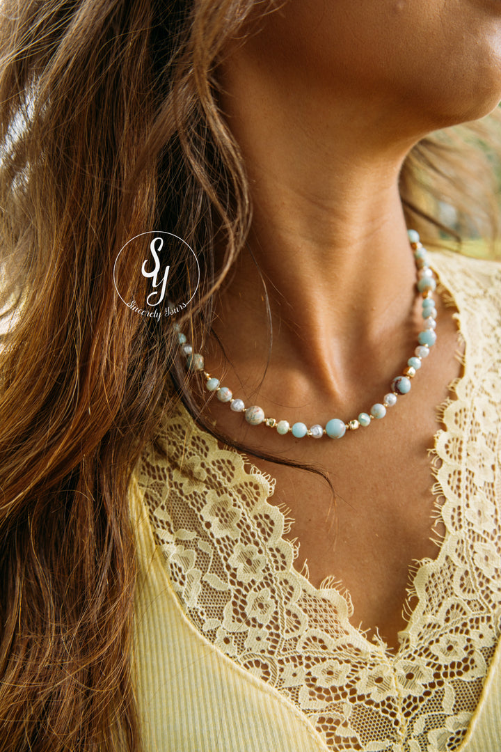 The Camden Necklace - Blue
