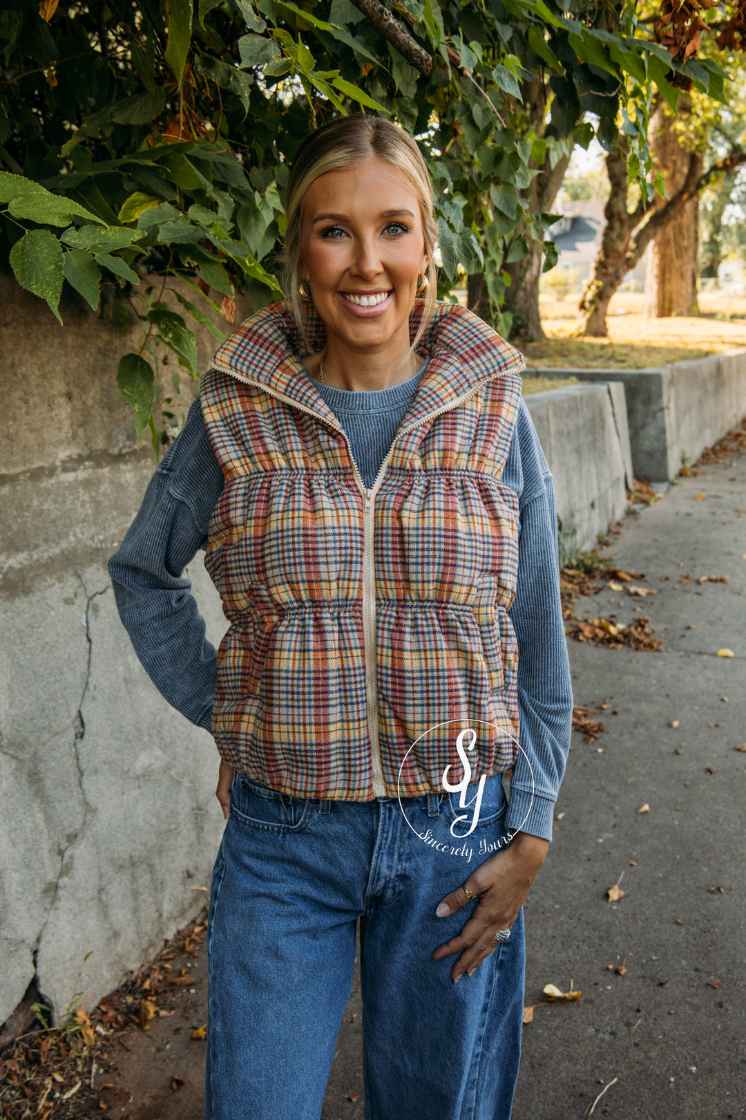 Fifi Vest - Coral Blue