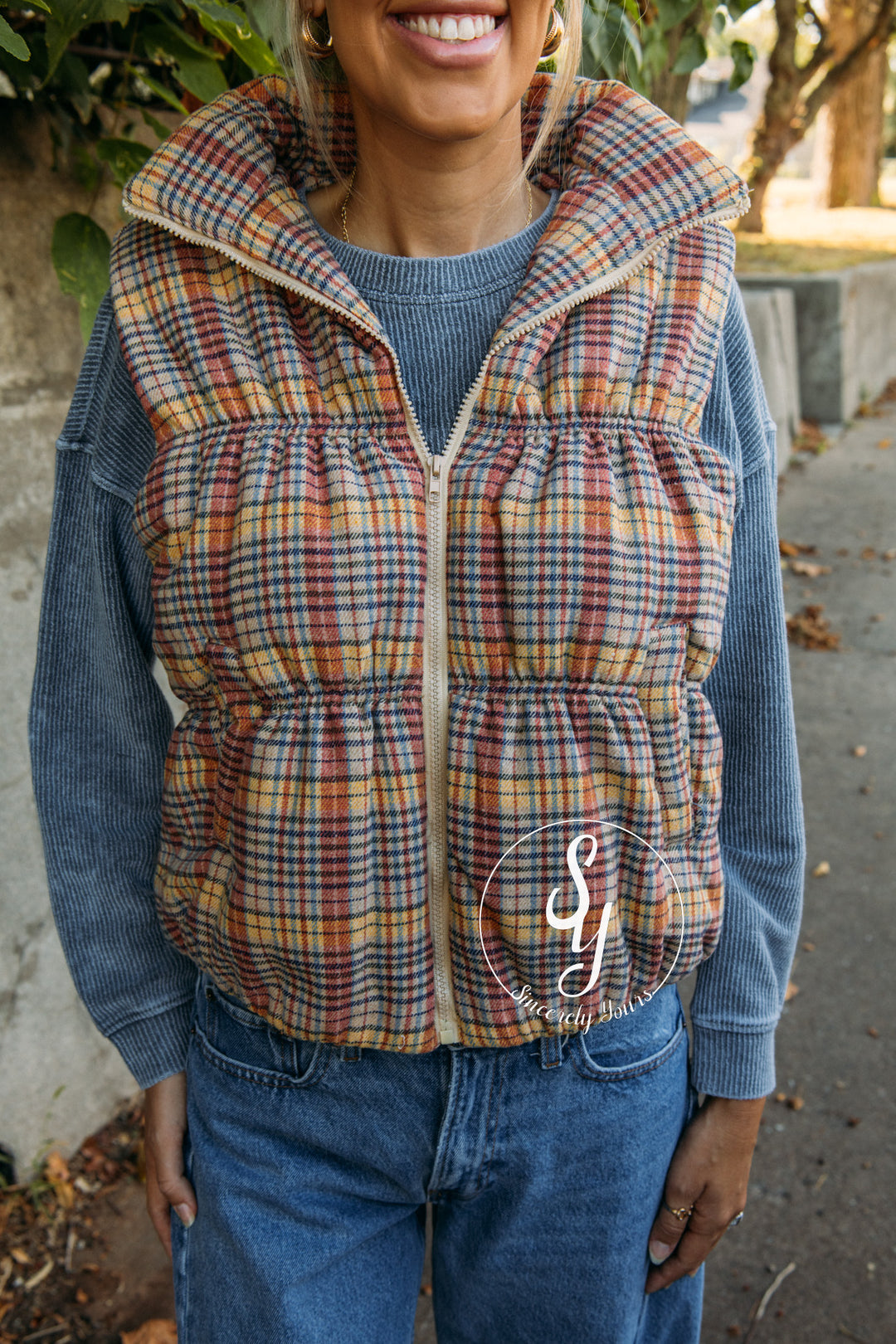 Fifi Vest - Coral Blue