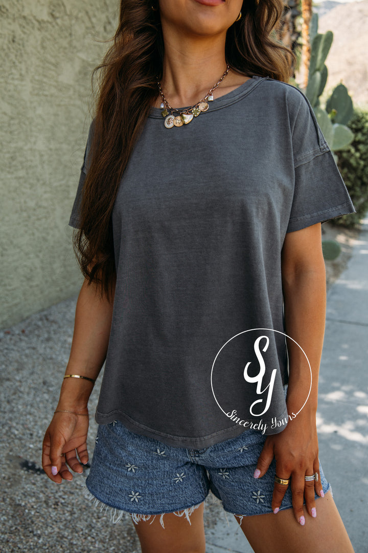 Why Not Tee - Charcoal
