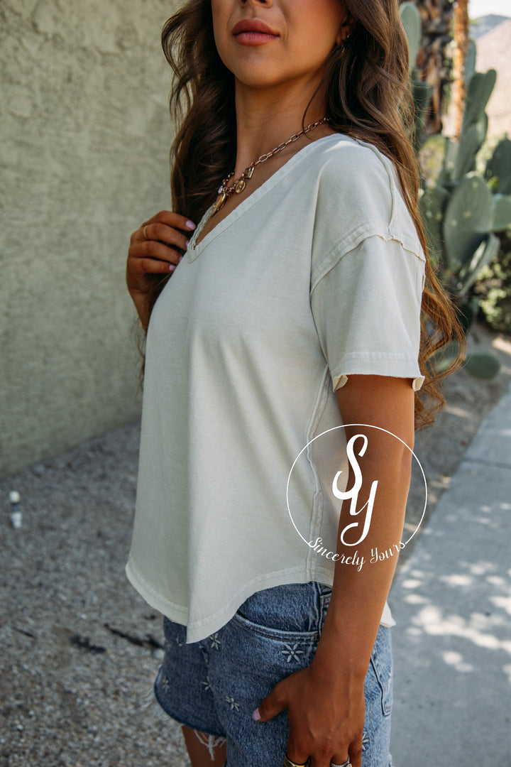 Happy Feels Top - Khaki