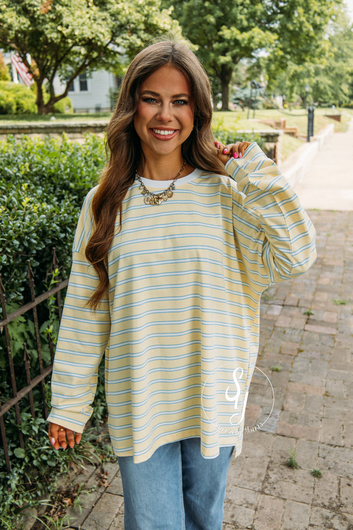 Sweet Simplicity Top - Butter/White