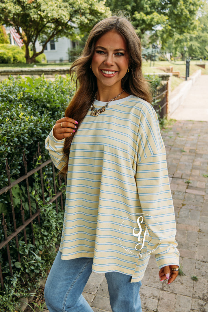 Sweet Simplicity Top - Butter/White