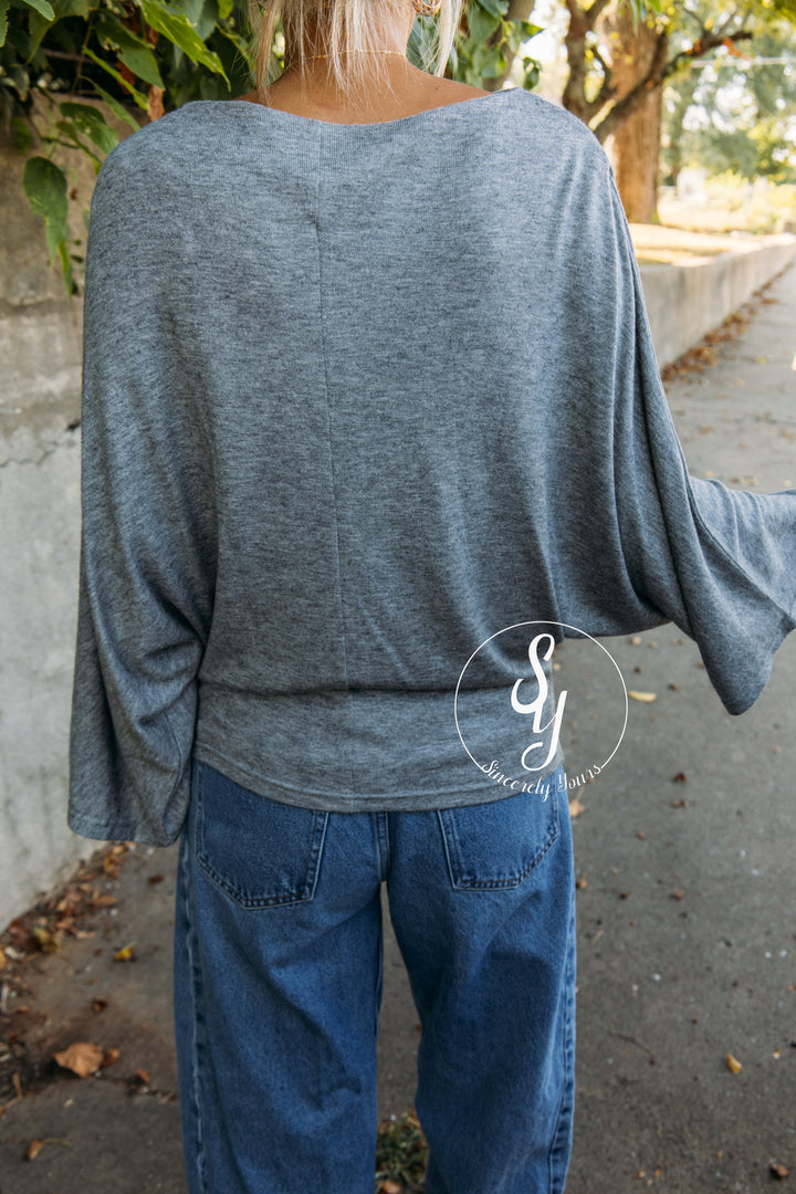 Off Duty Top- Heather Grey