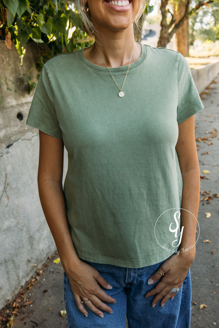 Asher Tee - Oil Green