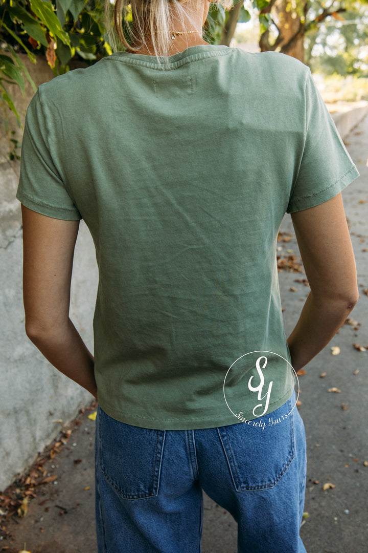 Asher Tee - Oil Green